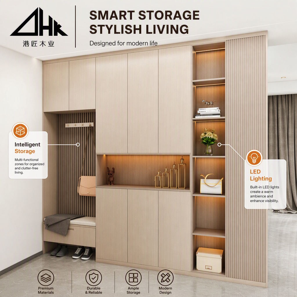 Integrated Entryway Cabinets 1